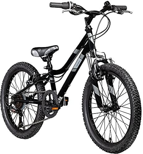 Galano GA20 20 Zoll Kinderfahrrad MTB Jugendfahrrad Mountainbike Jugend Kinder Fahrrad ab 6 (schwarz/grau, 26 cm)