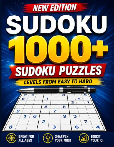 1000+ Sudoku Puzzles for Adults: A Book With More Than 1000 Sudoku Puzzles from Easy to Hard for adults.