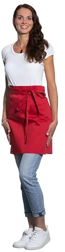 ZOLLNER Bistroschürze - robuster und langlebiger Vorstecker in 80x50 cm - Unisex - Mischgewebe - mit Bindebänder für optimalen Halt, 526