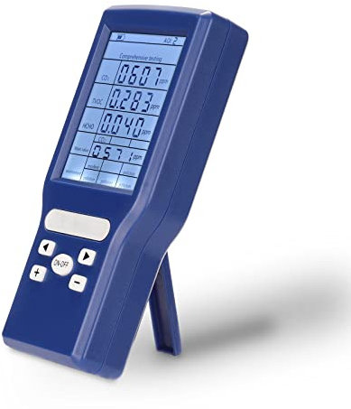 Luftqualität Messgerät Hancaner Co2 Messgeräte Kohlendioxid-Detektor Gasanalysator Protable Air Quality Tester TVOC, HCHO, CO2, AQI Air Quality Meter