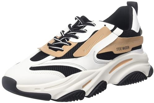 Steve Madden Damen Possession Sneaker, Schwarzbraun, 38 EU