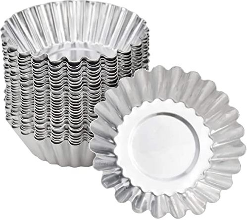 Moldes Individuales Para Magdalenas de Aluminio - Tartaletas Mini Redondas 8cm (Pack 6)