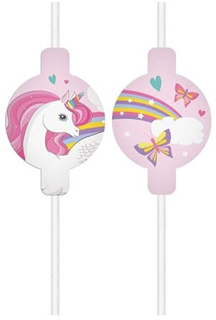 Procos Licorne arc-en-ciel 4 pailles