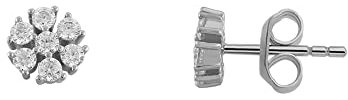 Xenox Damen 925 Sterling Silber Ohrstecker mit Zirkonia in silberfarben - FANCY CUT - XS6086