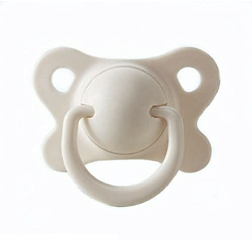 Michear Schnuller für Erwachsene, Babyfütterung, große Größe, Silikon-Nippel, Erwachsenengröße, Babyschnuller (weiß)