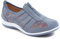 Pavers Women’s Zip-Up Trainers in Blue Multi - Footwear with Breathable Mesh Upper - Ladies Versatile Shoes for Everyday Wear - Size 6 UK/EU 39