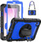 SEYMCY Case for Lenovo Tab M8 4th Gen 8 inch 2024/2023, Full-body Shockproof with Screen Protector, 360° Rotating Hand Strap & Stand, Carrying Strap for Lenovo M8 4th Tablet, Blue