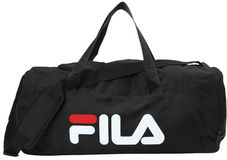 FILA Unisex Fuxin Gymbag with Big Logo Duffle Bag, Schwarz, 56x28x28 cm