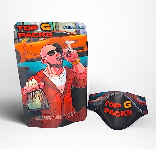 Lot de 100 sacs en Mylar 3,5 g anti-odeurs Top G