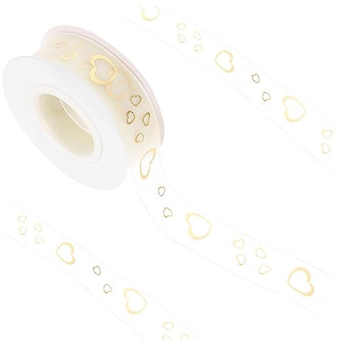 VILLCASE 1 Rolle Verpackung Satin band Dekoration weihnachtsband für handwerk Kranz aus Metall das Schleife schneidbares Paketband praktisches Bastelband Hochzeit Zubehör schmücken