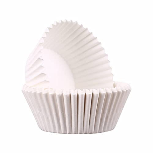 HaicoM Osterhasen 100 Stück Pastenkuchen Snow Kitty Pappbecher Pappbecher Kleiner Kuchenboden Silikonformen Fondant (White, One Size)