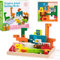 Blöcke Holzpuzzle für Kinder, Holzspielzeug 3D Puzzle Stapelspielzeug Tiere Spielzeug Bunte Muster, Montessori Stapel-und Balancierspiel, Lernspielzeug Geschenk für Jungen Mädchen ab 3 4 5 Jahre