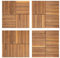 LUNICASHA 36er Holzfliesen für Balkon, Ineinandergreifende Terrassenfliesen, 3.3m³ Hartholz-Deckfliesen, Holzfliesen Hartholz 30X30cm für Deck, Terrasse, Hinterhof, Den Außenbereich