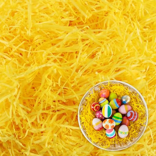 Hierba de Pascua, Hillylolly 200g Papel Relleno Cajas Regalo, Papel Triturado Relleno, Papel Tisu Triturado, Virutas De Papel Para Regalos, Rafia Relleno, para Cesta de Pascua, Decoración de Pascua