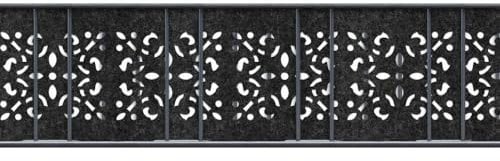 zaun|zu® Sichtschutzstreifen Design Vlies mit Laserdekor Ornament - Nachhaltig, UV-beständig und wetterfest - Moderne Optik und Montagefreundlich