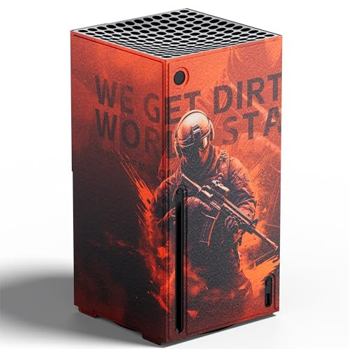 Mytrix Wraps - Funda protectora magnética para consola Xbox Series X Call of Duty, color rojo, para una fácil instalación, protección completa