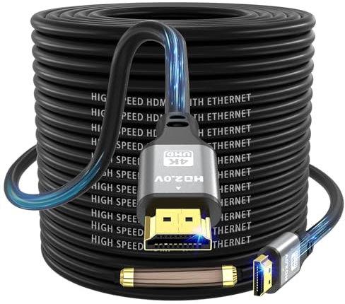 jojobnj Cable HDMI 4K 30M, Alta Velocidad HDMI 2.0 Cord 4K@60Hz 18Gbps, Ultra HD,Ethernet Audio Return,Video 4K,1080p,3D,Arc, HDR Compatible con Xbox,PS5/PS4,HDTV,Laptop ect