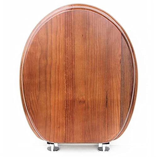 O-förmiger Toilettensitz aus Massivholz, universeller Toilettensitz mit Absenkautomatik, Deckel für gewöhnliche Toilettensitze mit Puffer