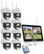 ZOSI 3MP WLAN Überwachungskamera Set Aussen, 2K 12.5 NVR Monitor mit 2TB HDD, 8X Pan/Tilt Überwachungskamera Outdoor mit Spotlight, 2-Wege-Audio