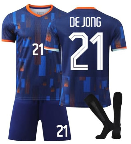 Holland 24 Fußball Trikot, Holland Hause/Auswärts Fußball Trikot für Kinder Erwachsener, Fussball Trikots Shorts und Socken Anzug Jungen Herren