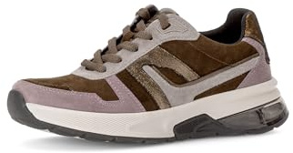 Gabor Damen Low-Top Sneaker, Frauen Halbschuhe,Strassenschuhe,Sportschuhe,Freizeitschuhe,Turnschuhe,Laufschuhe,Cacao/roof/m.(S.tr),38 EU / 5 UK
