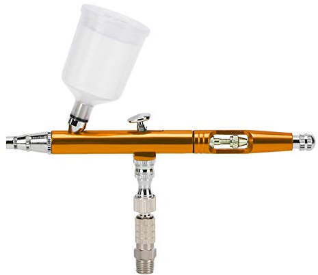 Dekaim Pistolet aérographe pour peinture - Mini ensemble queue de réglage externe - Outil de pulvérisation 20 CC/40 CC - Doré