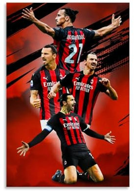 XULLONG Zlatan Ibrahimovic Fußball-Star-Kunst-Poster, Bild, Druck, Leinwand, Wandmalerei, Kunst, Dekor, moderne Wohnkunstwerke, Idee, 40 x 60 cm