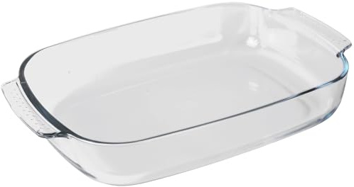 HGMD Lasagne Backform 3800 ML - Glas - Rechteckig - Auflaufform - Spülmaschinenfest