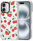MOSNOVO Case for iPhone 16 Plus, [Buffertech 6.6ft Military-Grade Drop Protection] [Anti Peel Off Tech] Clear TPU Bumper Phone Case Cover Design - Cute Cherry