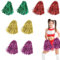 Cheerleading Pompons,8Pcs Cheerleading Pom Poms mit Griff, Bright Metallic Cheers Ball Kunststoff Cheerleader Cheerleading Pom Poms Party Kostüm Zubehör Set für Sport Meeting Sport Wettbewerb