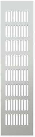Air Vent Grille Cover, Air Vent, 200mm Wide Aluminum Alloy Breathable Mesh Rectangular Wardrobe Ventilation Grills Shoe Cabinet Cupboard Cooling and Ventilation(Silver,200x550mm)