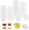 100 Pièces Pots à Sauce en Plastique avec Couvercle, 25ml Petit pot conservation Boîte à Sauce Transparente Boîtes de Alimentaires récipients à emporter pour les Sauces, Ingrédients et Petits Articles