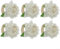 6 Teile 6x Serviettenringe Rose Serviettenringe Party Tischdeko (White)