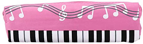 Trousse à crayons créative fantaisie pour étudiant, carré en tissu Oxford à une seule couche, boîte à musique, papeterie scolaire, étui en tissu Oxford, rose