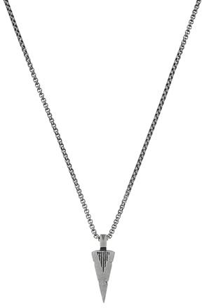 Amor Kette mit Anhänger Edelstahl Herren Halsschmuck, 55+5 cm, Silber, Kommt in Schmuck Geschenk Box, 2040348