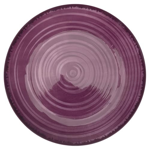 Set aus 6 Desserttellern aus Porzellan, Baita Purple