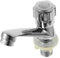 HOMSFOU Grifo de agua fría de un solo agujero, duradero, rápido para fregadero de baño, diseño de ahorro de espacio para el hogar y baños públicos, fácil instalación, flujo de agua sin esfuerzo
