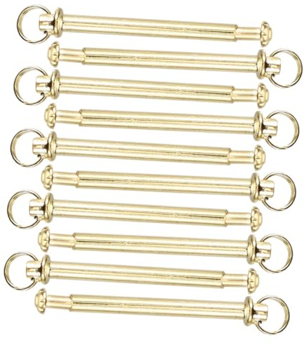 SHINEOFI 10 Sets Folding Fan Shaft Rivets with Rings Handheld Fan Repairing Kit Metal Fasteners Easy Install and Secure Repair Accessories