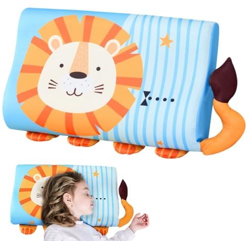 bergxperten Spiel Wolke Kuschelfreund - Kinderkopfkissen 45 × 26 cm, ergonomisches atmungsaktives Kinderkissen, hautfreundlich, maschinenwaschbar, niedliche Tiermotive