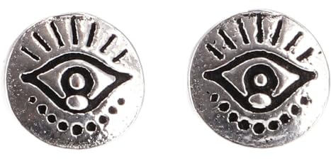 Silberohrringe mit Schutzauge, Unisex, Talisman gegen Neid und Unheil