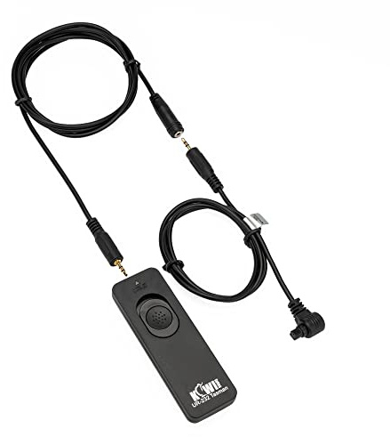 Kiwifotos RS-80N3 Remote Control Shutter Release Cord for Canon EOS R1 R5 Mark II R5 R3 5D Mark IV III II 6D Mark II 7D Mark II 5DsR 1DX Mark III 1Ds Mark III & More Canon Camera with 3-Pin Connection