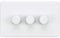 Knightsbridge SF2183MW Screwless 3G 2-Way 10-200W (5-150W LED) Trailing Edge dimmer-Matt White, 230 V