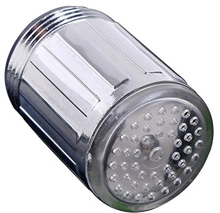 Luminoso Glow Light-up LED rubinetto doccia rubinetto ugello testa W/luce blu
