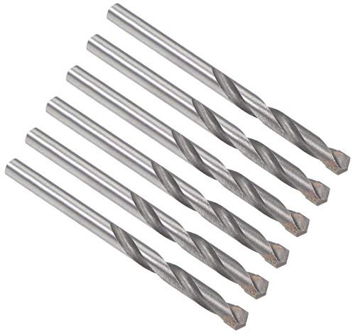 sourcing map Cemented Carbide Twist Drill Bits 4mm Metal Drill Cutter for Stainless Steel Copper Aluminum Zinc Alloy Iron 6 Pcs