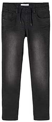 NAME IT Jungen Nkmrobin Dnmthayers 7452 Swe Pant Noos Trainingshose, Black Denim, 164 EU