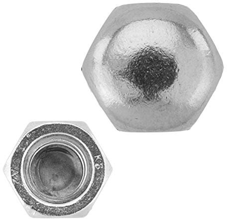 Hutmuttern niedrige Form M12 aus Edelstahl A2 (5 Stück) | DIN 917 - Kappenmuttern - Edelstahlmuttern von MESAROS®