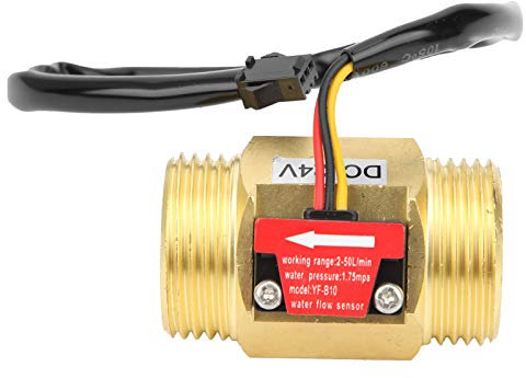 Capteur de débit d'eau G1 , débitmètre de capteur à Effet Hall en Laiton à Filetage mâle 2~50L/Min, Compteur de débitmètre alimenté DC 24V pour , pour pour Osmose