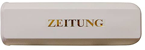 Scatola per giornali in plastica di alta qualità con linguette di fissaggio (beige)