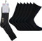 Infinity 12 Paia Calze Corte Uomo Sanitaria Riposante in Pregiato Cotone Filo di Scozia Elasticizzate Prima Qualità Made in Italy (Nero, 43-46)