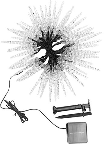 KEEDA 30LED Solar Eiszapfen Lichterkette Outdoor Eisstreifen Licht für Garten Terrasse Weihnachtsdekoration (Blau)